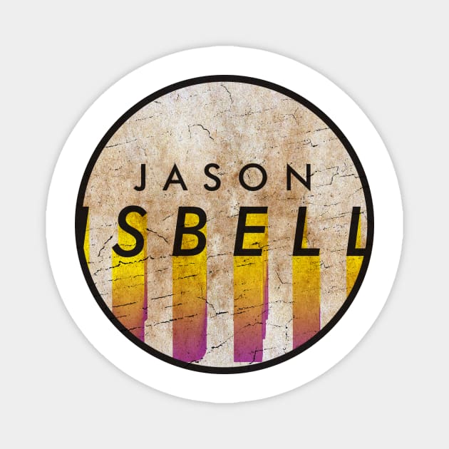 Jason Isbell - VINTAGE YELLOW CIRCLE Magnet by GLOBALARTWORD