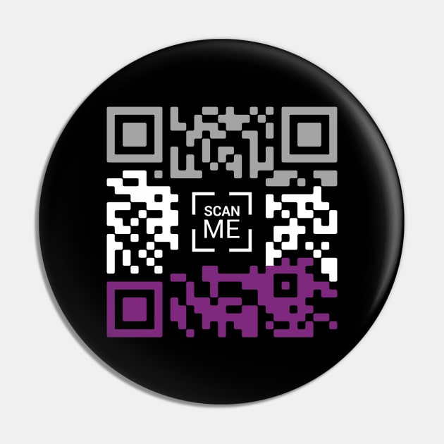 Asexual QR Code Pin by Pridish