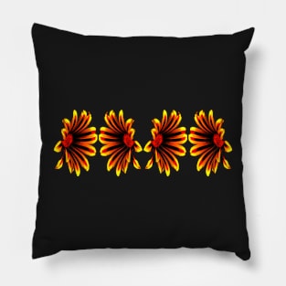 Yellow, Red, Black Pillow