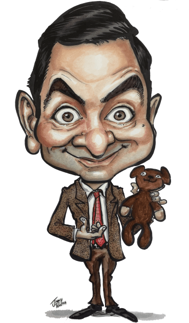 Mr. Bean and Teddy Kids T-Shirt by Jimmy’s Cartoons