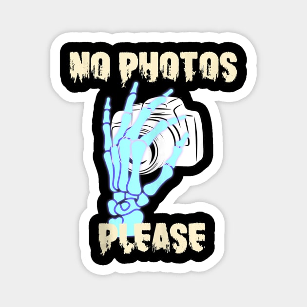 Funny No Photos Please Zombie Halloween Magnet by ChristianCrecenzio