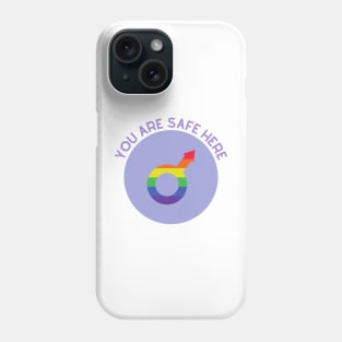 You Are Safe Here Purple Phone Case