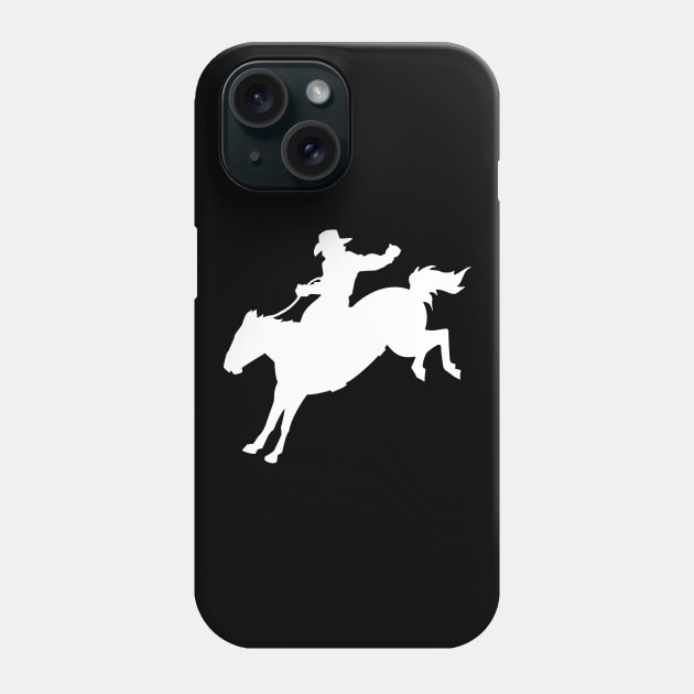 Rodeo Cowboy Silhouette Phone Case by KC Happy Shop