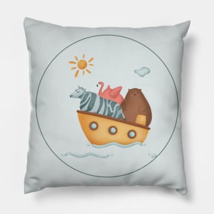 Noah Ark Design for Children Pillow