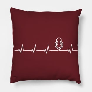 Heartbeat Pulse Microphone for podcasters or singers Pillow