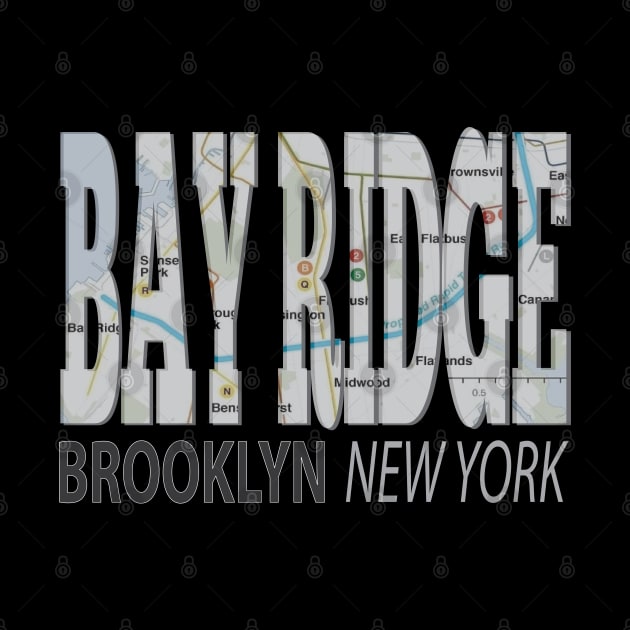 Fun Cool Bay Ridge Brooklyn New York with Subway Map by Envision Styles