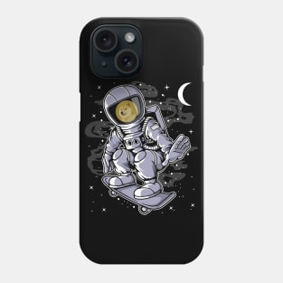 Astronaut Skate Dogecoin DOGE Coin To The Moon Crypto Token Cryptocurrency Blockchain Wallet Birthday Gift For Men Women Kids Phone Case