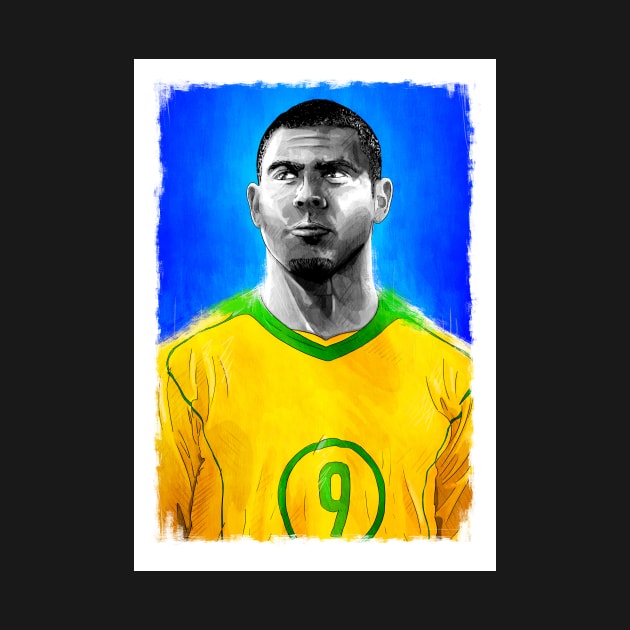 Ronaldo Nazário- R9 -  Brazil Football Artwork by barrymasterson