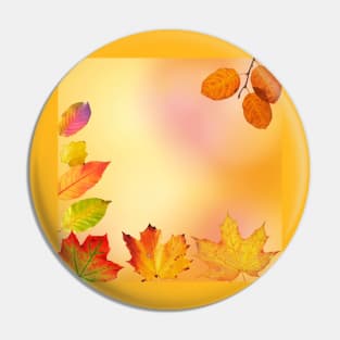 Autumn colorful leaves Pin