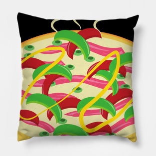 Pizza with lots of toppings Pillow