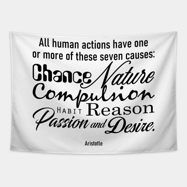 Aristotle quote Tapestry by TattooTshirt