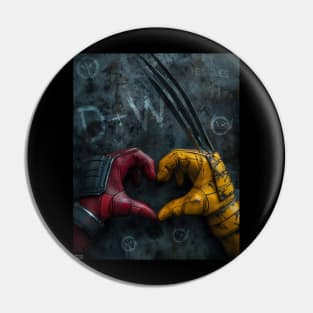 Deadpool and Wolverine Love, Wilson & Howlett 2024 Pin