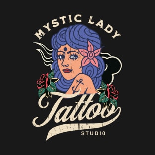 Mystic Lady tattoo vintage distressed T-Shirt