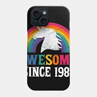 Unicorn Awesome since 84 birthday Gift Phone Case