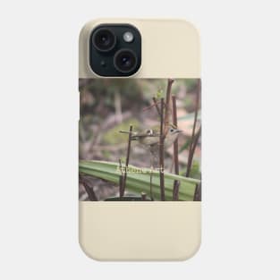 Goldcrest Bird perched on a twig Photograph Phone Case