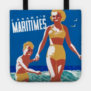 Vintage Travel Poster Canada Maritimes Tote