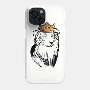 Australian Shepherd Dog King Queen Wearing Crown Phone Case