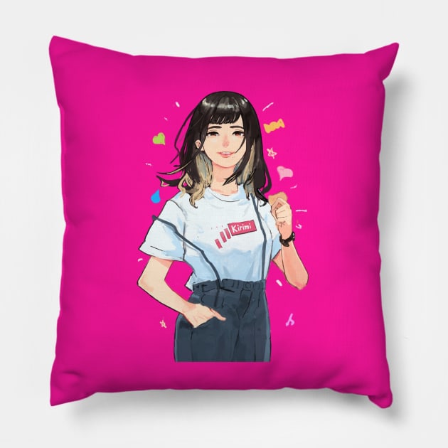 girls illustration Pillow by ronzaemon