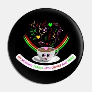 Coffee and music Pin