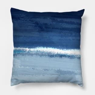 Blue Brush Stroke Horizon Pillow