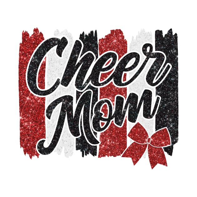Cheer mom, red glitter faux by Karley’s Custom Creations