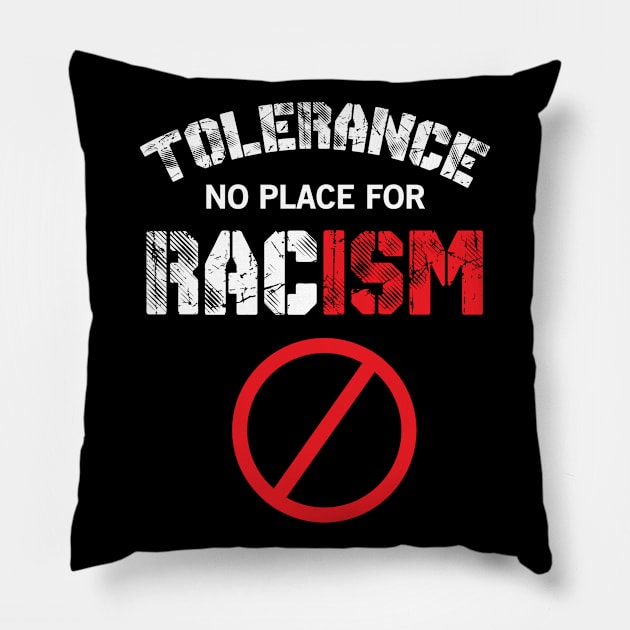 Say No To Racism Pillow by CRE4TIX