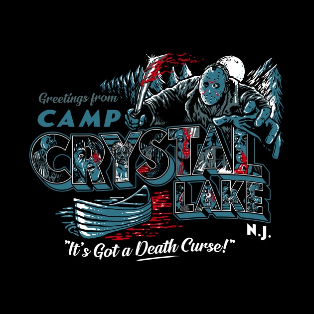 Slasher postcards - Crystal Lake by demonigote