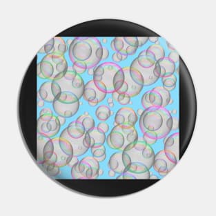 Iridescent Soap Bubbles Variation Blue Pin