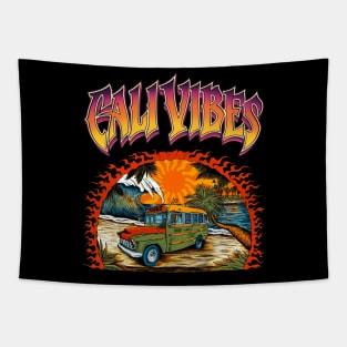 essential ride vintage cars feel the cali vibe Tapestry