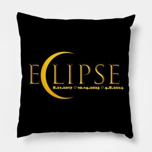 3x solar eclipse Pillow