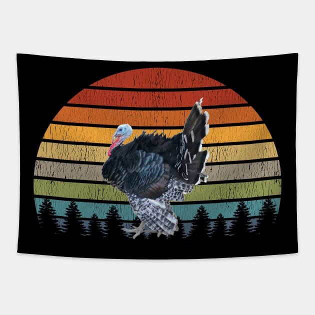 Retro Vintage Turkey Jive Gurkey Tapestry by BurunduXX-Factory