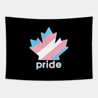 Trans Pride Maple Leaf Tapestry