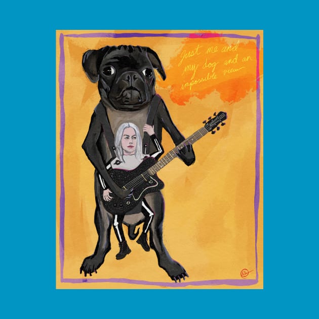 Just Phoebe Bridgers and her dog by EBDrawls