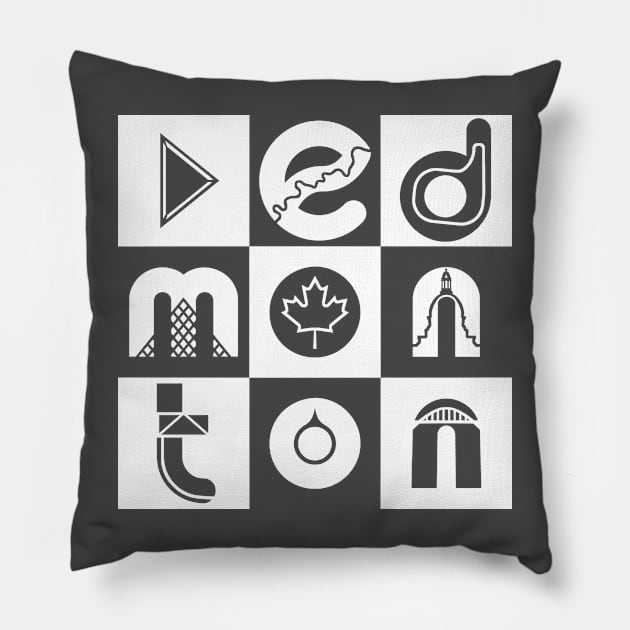 Edmonton Sites Pillow by Edmonton River