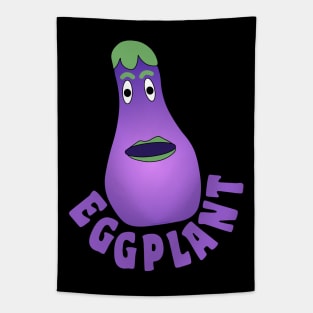 Eggplant Text Tapestry