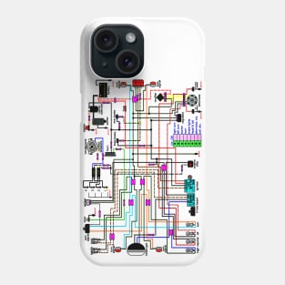 Motorbike Wiring Diagram Phone Case