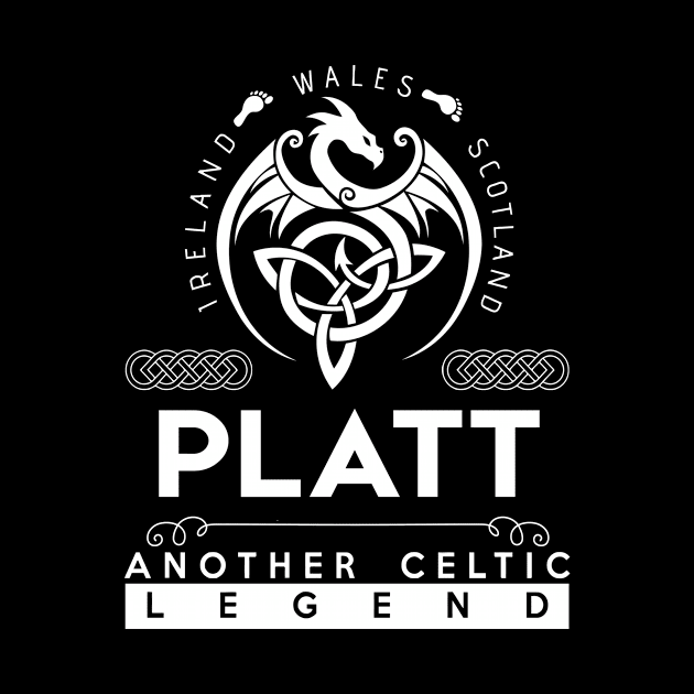 Platt Name T Shirt - Another Celtic Legend Platt Dragon Gift Item by yalytkinyq