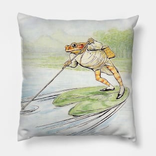 “Jeremy Fisher with a Pole” by Beatrix Potter Pillow