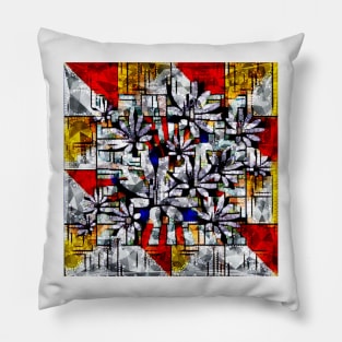 Daisy Abstract after Mondrian Pillow