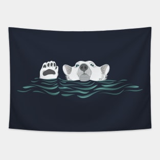 Shy Polar Bear Tapestry