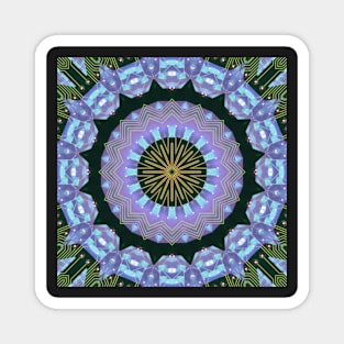 Circuitboard fire Kaleidoscope Pattern (Seamless) 8 Magnet