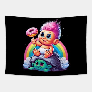 Baby Troll Donut Tapestry