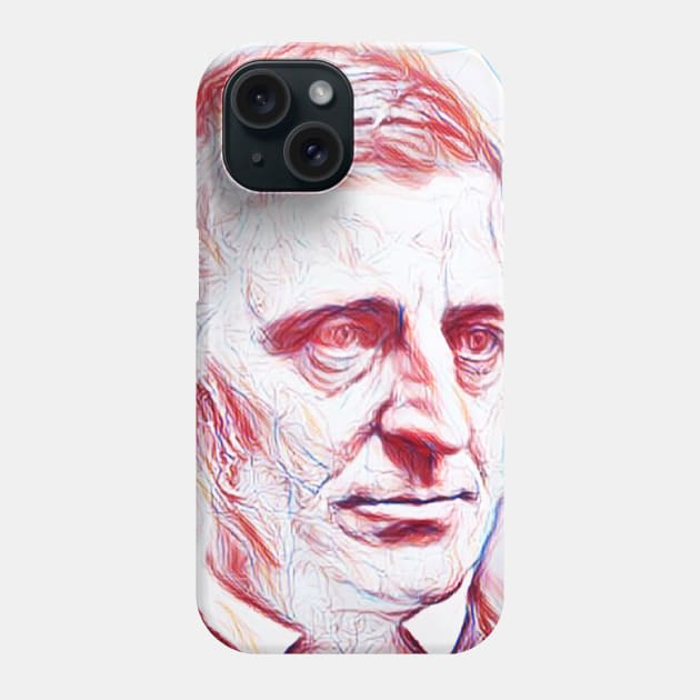 Ralph Waldo Emerson Portrait | Ralph Waldo Emerson line art Phone Case by JustLit