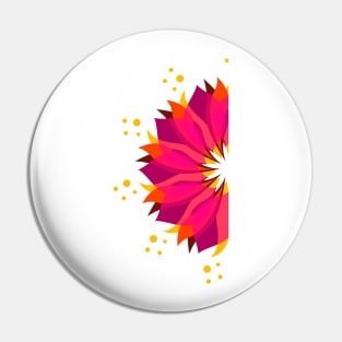 Abstract Flowers Pin