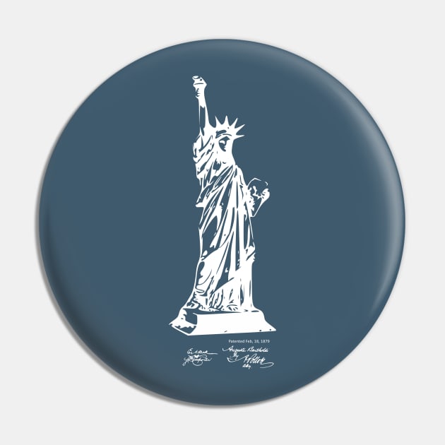 NYC Statue of Liberty Patent Pin by MadebyDesign