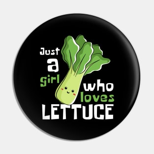 Lettuce Love: Just a Girl with a Leafy Heart Pin