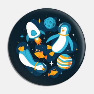 Interstellar Penguins Pin