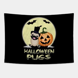 Halloween pug Tapestry