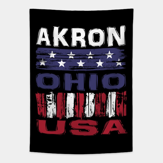 Akron Ohio USA T-Shirt Tapestry by Nerd_art