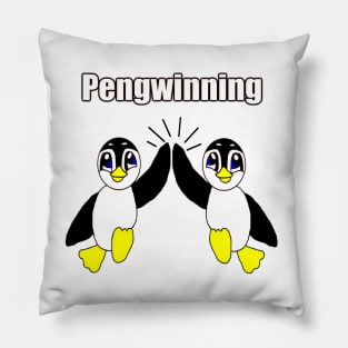 Cute Penguin Hi 5  Pengwinning Pillow